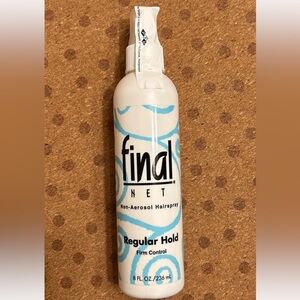 Final Net Regular Hold Firm Control Non-Aerosol Hairspray Spray 8oz New No Box